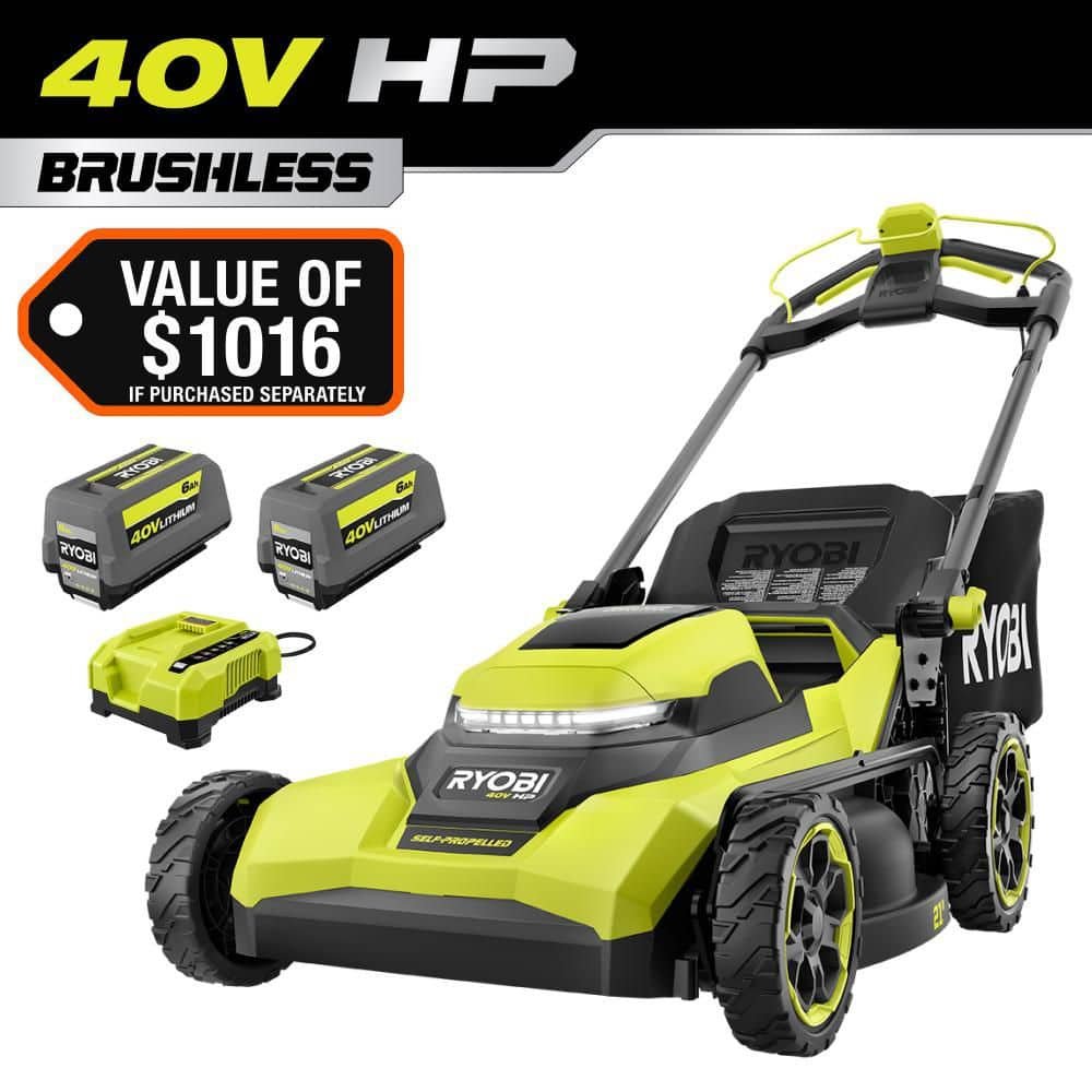 RYOBI 40V HP Brushless 21-in. Self-Propelled Mower