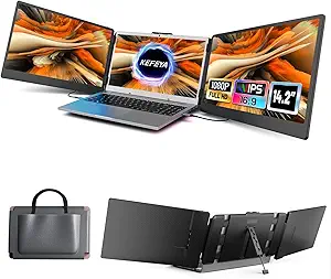KEFEYA 14.2-inch laptop screen extender for triple-monitor multitasking