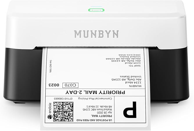 MUNBYN wireless Bluetooth 4x6 thermal shipping label printer