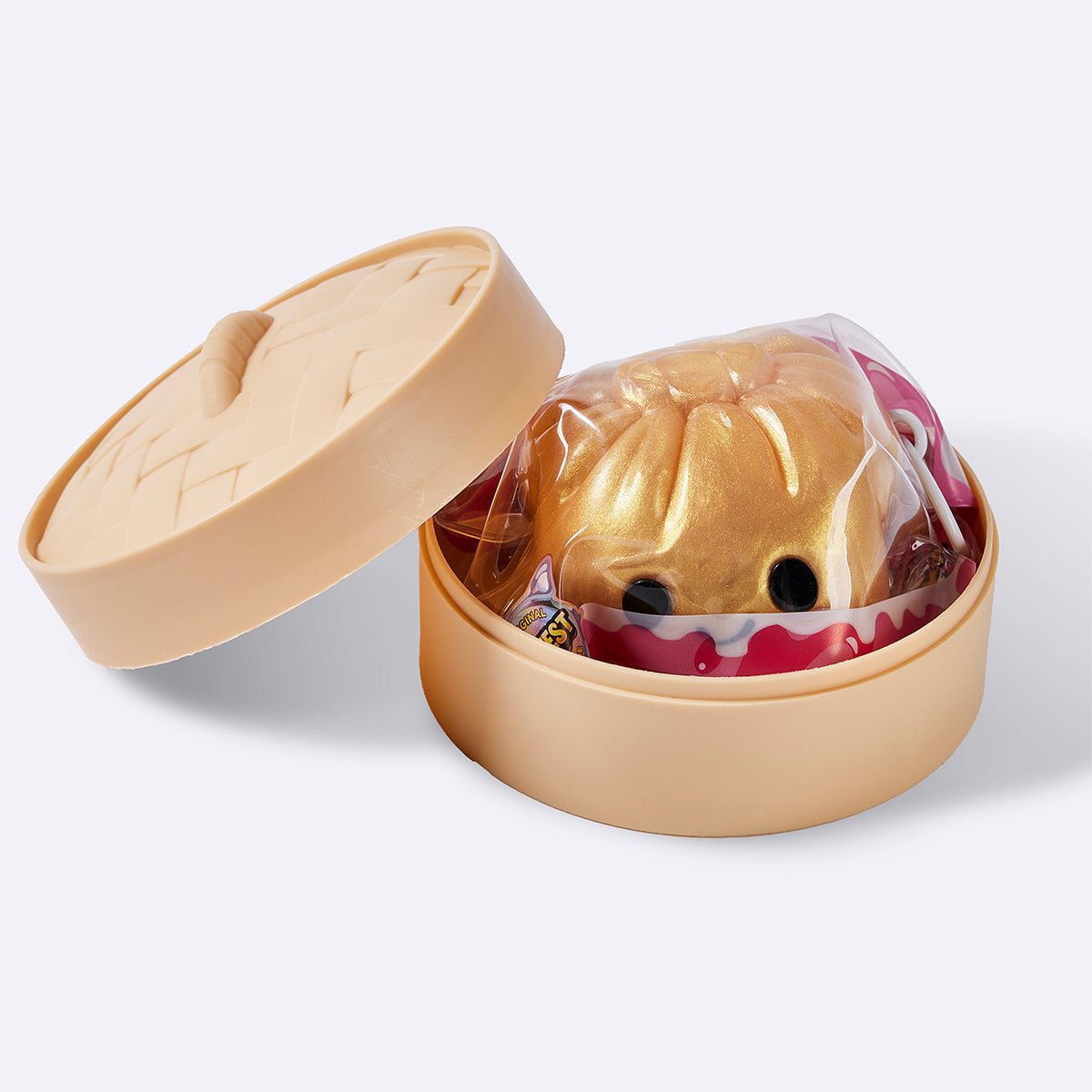TABASQUISHY Golden 3D Mochi Dumpling, a handmade premium silicone squishy dumpling