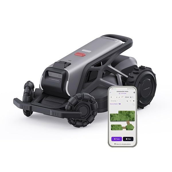 AIRSEEKERS TRON SE Robot Lawn Mower, Wire-Free, Up to 0.37 Acre